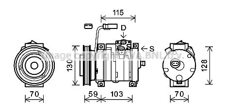 AVA QUALITY COOLING Компрессор, кондиционер CRAK117